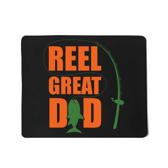 Orange Father`s Day Design For Fisherman Reel Great Dad Mousepad