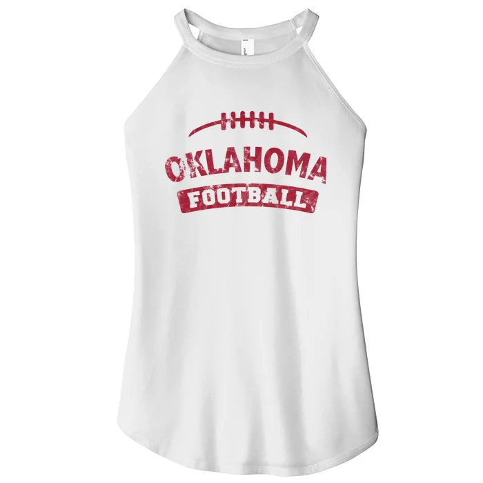 Oklahoma Football Distressed Women’s Perfect Tri Rocker Tank