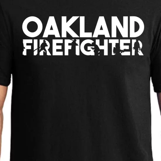 Oakland Firefighter Dad Proud Firefighter Fathers Day Gift Pajama Set