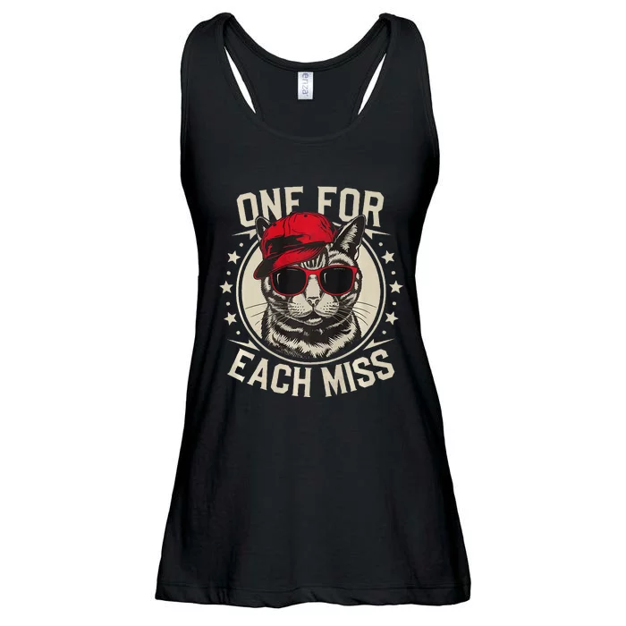 One For Each Miss Cat With Hat In Red And Sunglasses Ladies Essential Flowy Tank