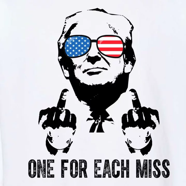 One For Each Miss Donald Trump Middle Finger Usa Funny Garment-Dyed Sweatshirt