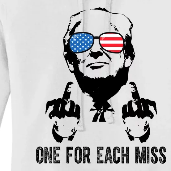 One For Each Miss Donald Trump Middle Finger Usa Funny Women's Pullover Hoodie