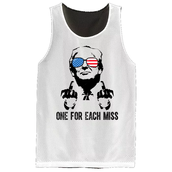 One For Each Miss Donald Trump Middle Finger Usa Funny Mesh Reversible Basketball Jersey Tank