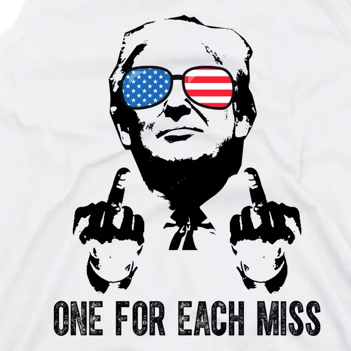 One For Each Miss Donald Trump Middle Finger Usa Funny Tank Top