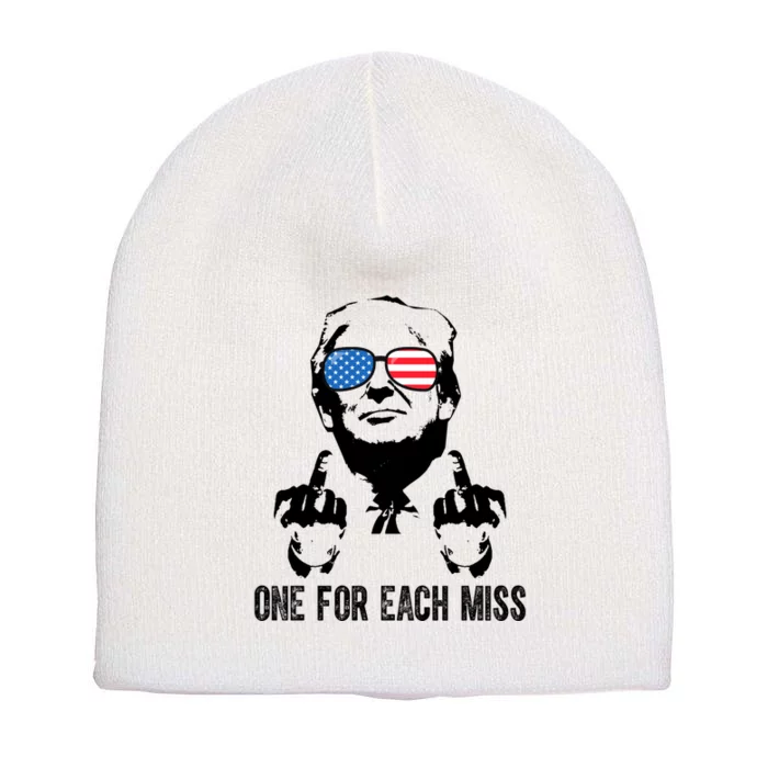 One For Each Miss Donald Trump Middle Finger Usa Funny Short Acrylic Beanie