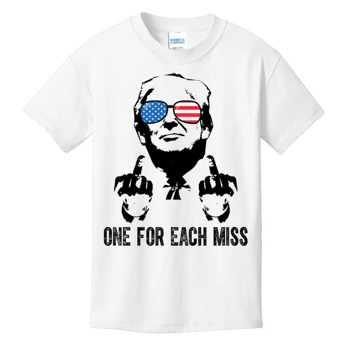 One For Each Miss Donald Trump Middle Finger Usa Funny Kids T-Shirt