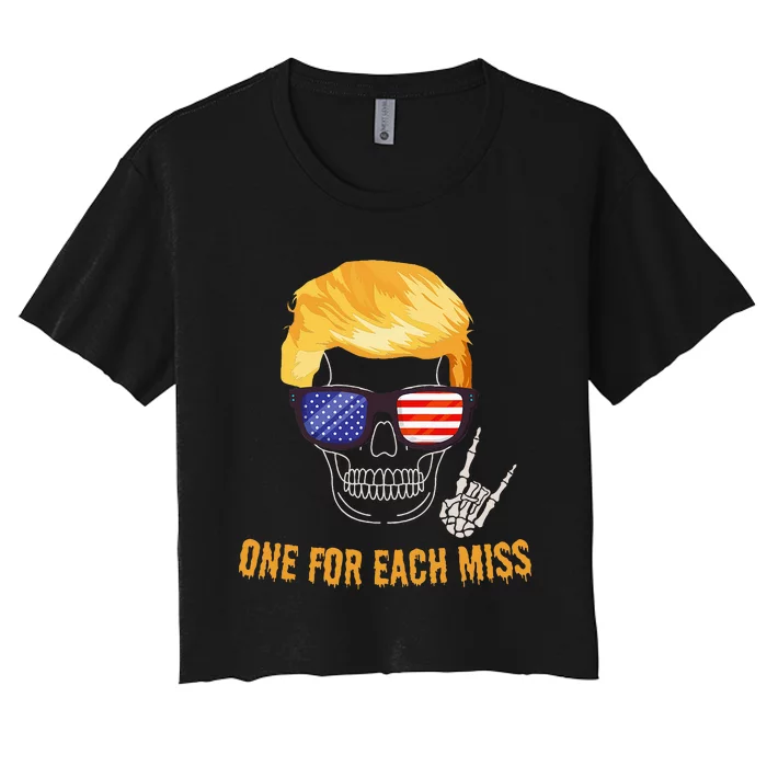 One For Each Miss Funny Trump Halloween Women's Crop Top Tee