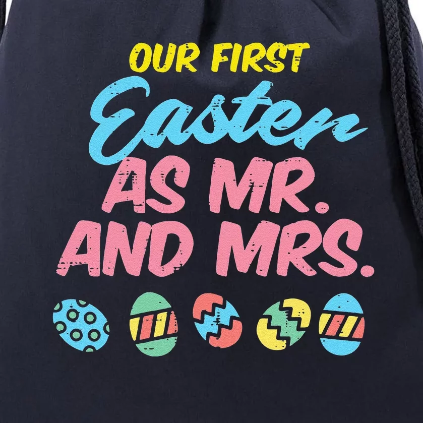 Our First Easter As Mr And Mrs Matching Couple Husband Wife Drawstring Bag