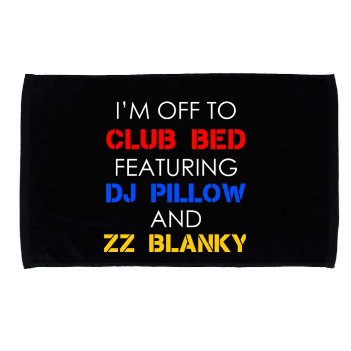 Off To Club Bed Featuring DJ Pillow and ZZ Blanky Microfiber Hand Towel