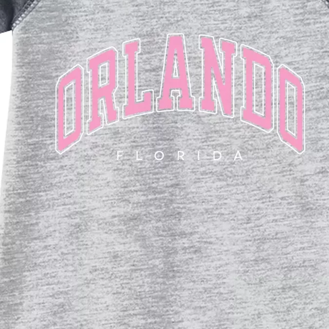 Orlando Florida Fl Varsity Style Text Infant Baby Jersey Bodysuit