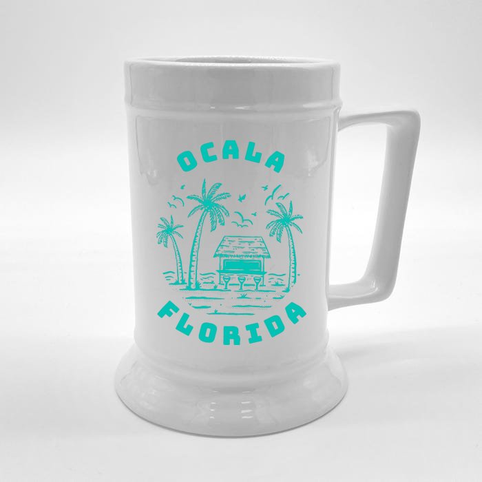 Ocala Fl Florida City Lover Home Gift Graphic Front & Back Beer Stein