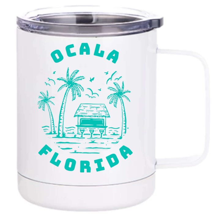 Ocala Fl Florida City Lover Home Gift Graphic Front & Back 12oz Stainless Steel Tumbler Cup