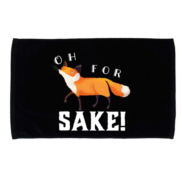 Oh For Fox Sake Humorous Animal Pun Gift Microfiber Hand Towel