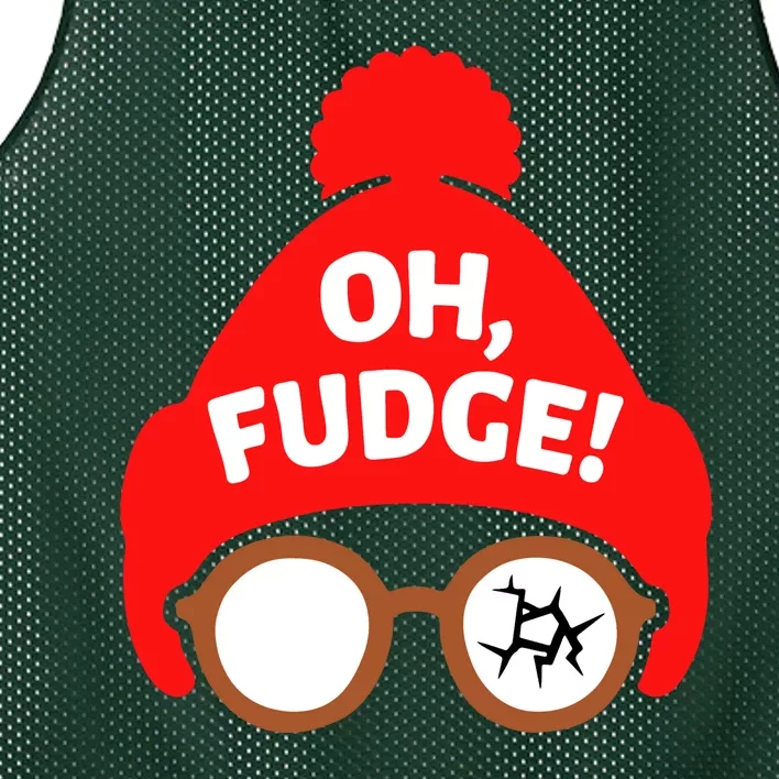 Oh Fudge Funny Christmas Mesh Reversible Basketball Jersey Tank