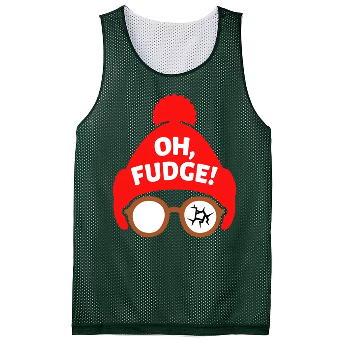 Oh Fudge Funny Christmas Mesh Reversible Basketball Jersey Tank