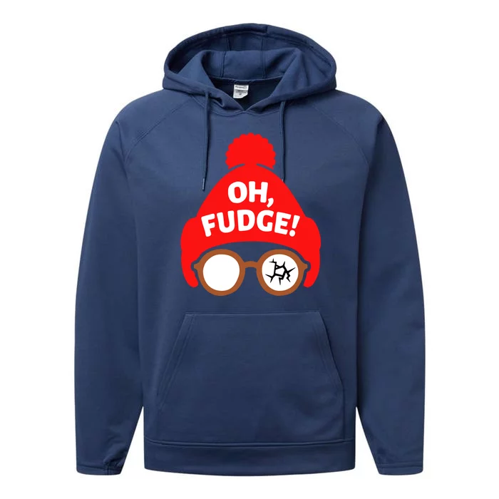 Oh Fudge Funny Christmas Performance Fleece Hoodie