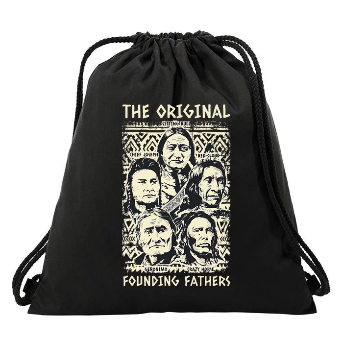 Original Founding Fathers Native American Indian Tribe Pride Drawstring Bag