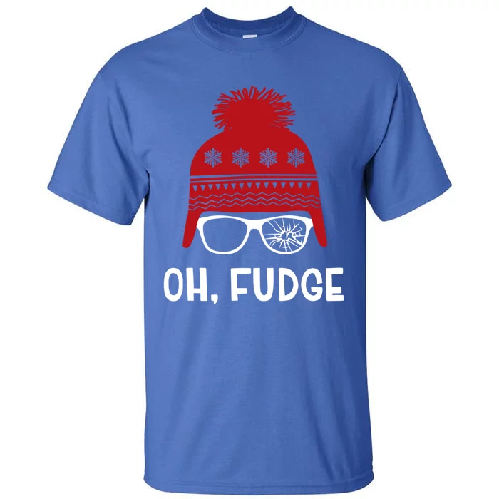 Oh Fudge Funny Christmas Saying Vintage Xmas Funny Gift Tall T-Shirt