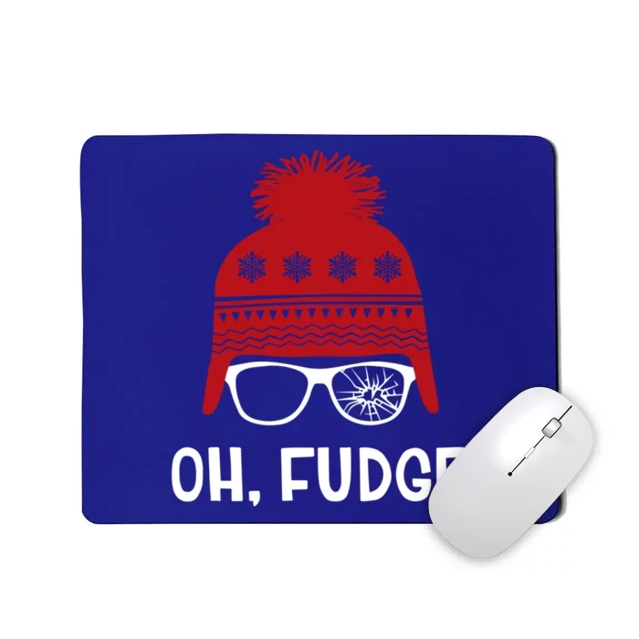 Oh Fudge Funny Christmas Saying Vintage Xmas Funny Gift Mousepad