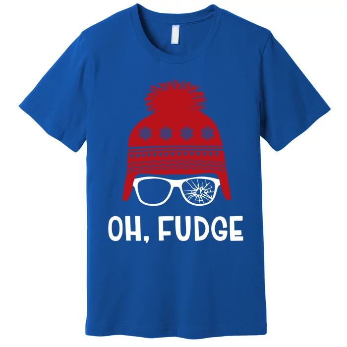 Oh Fudge Funny Christmas Saying Vintage Xmas Funny Gift Premium T-Shirt