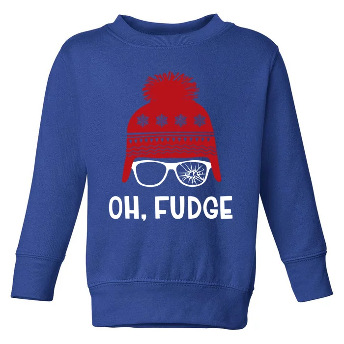 Oh Fudge Funny Christmas Saying Vintage Xmas Funny Gift Toddler Sweatshirt