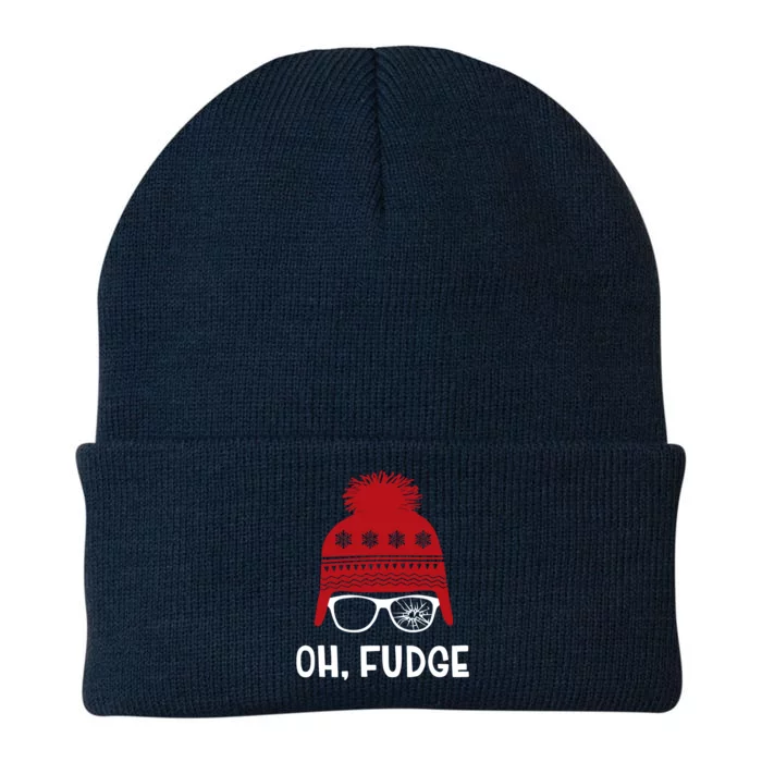 Oh Fudge Funny Christmas Saying Vintage Xmas Funny Gift Knit Cap Winter Beanie