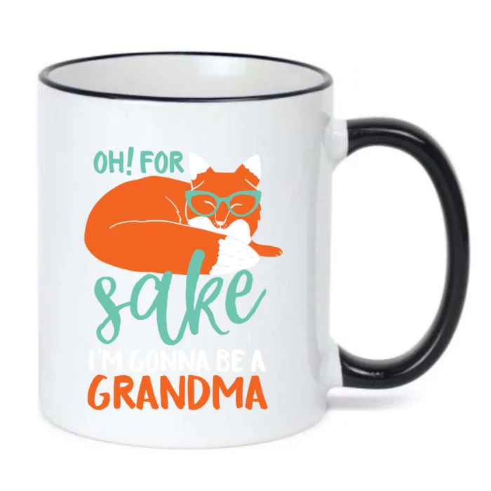 Oh For Fox Sake Im Gonna Be A Grandma Funny Cute Pregnancy Gift Black Color Changing Mug