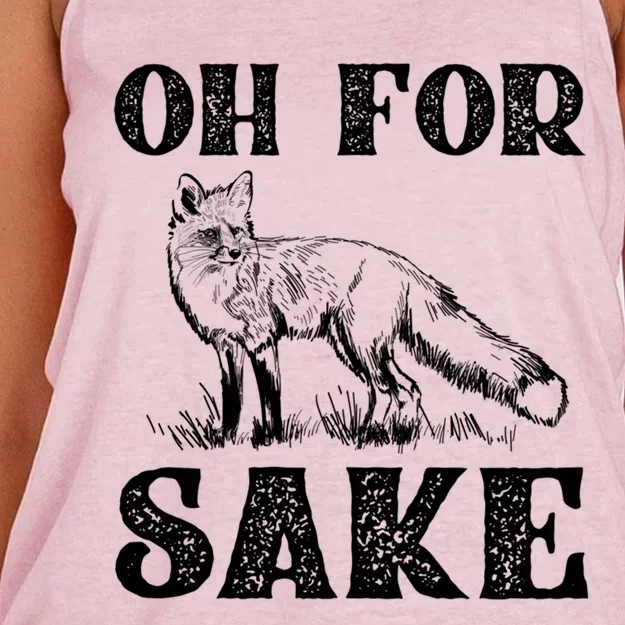 Oh For Fox Sake Gift Women's Knotted Racerback Tank