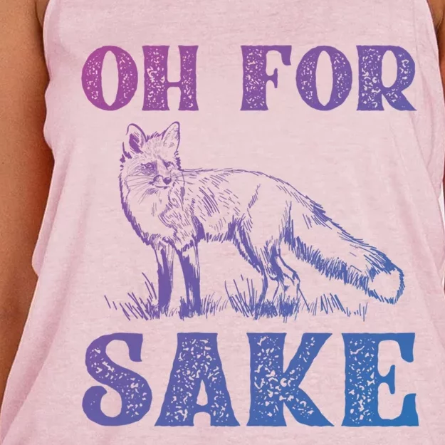 Oh For Fox Sake Gift Women's Knotted Racerback Tank