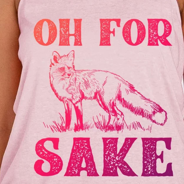 Oh For Fox Sake Gift Women's Knotted Racerback Tank