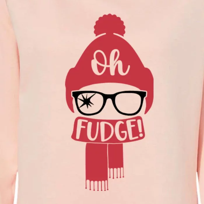 Oh Fudge Funny Christmas Saying Xmas Womens California Wash Sweatshirt