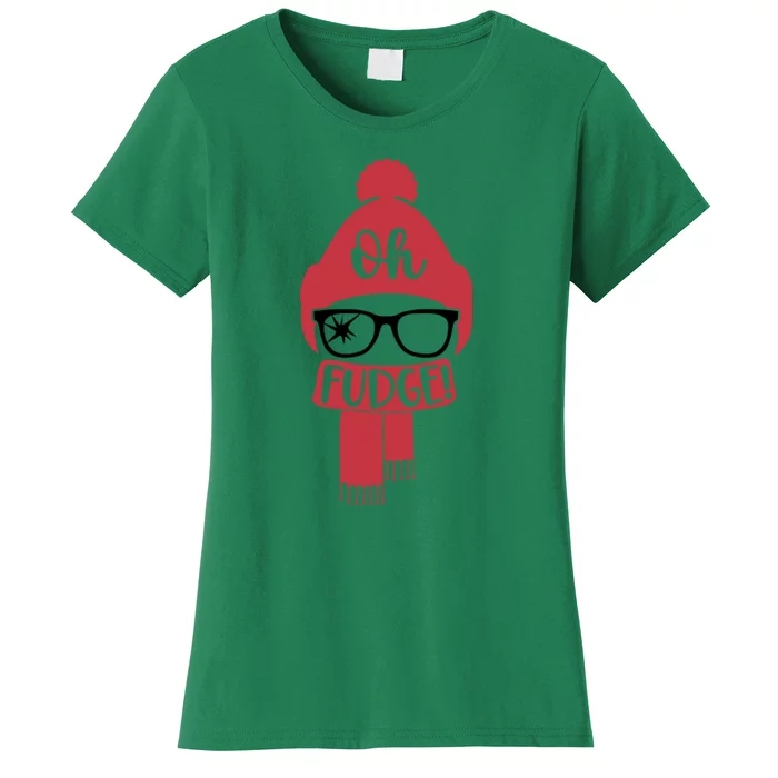 Oh Fudge Funny Christmas Saying Xmas Women's T-Shirt