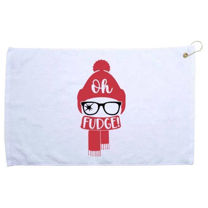 Oh Fudge Funny Christmas Saying Xmas Grommeted Golf Towel