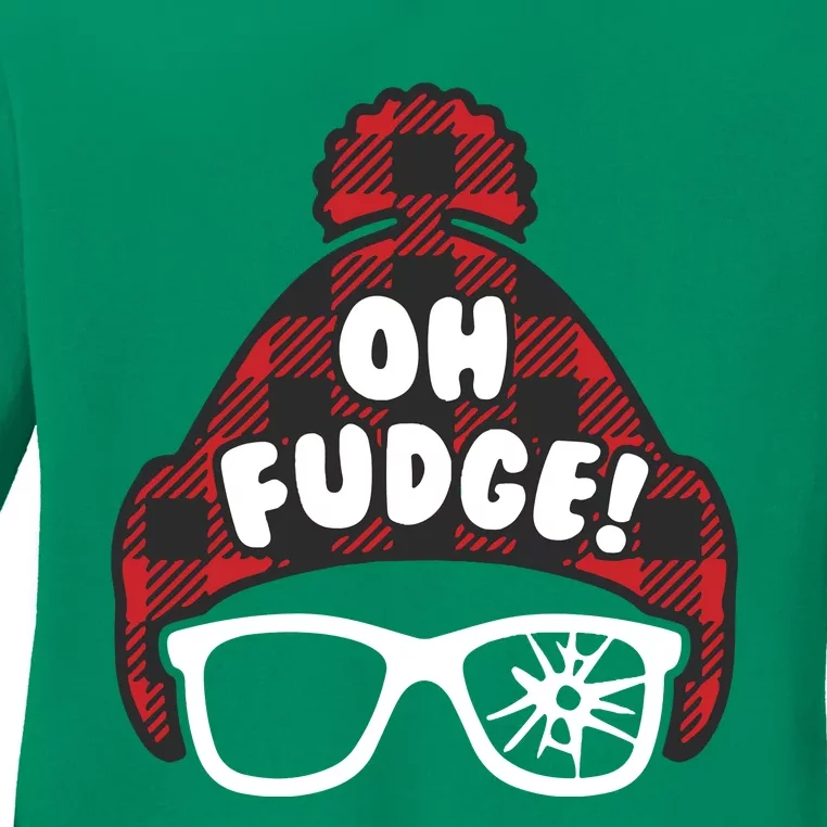 Oh Fudge Funny Christmas Ladies Long Sleeve Shirt