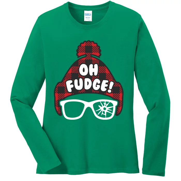 Oh Fudge Funny Christmas Ladies Long Sleeve Shirt