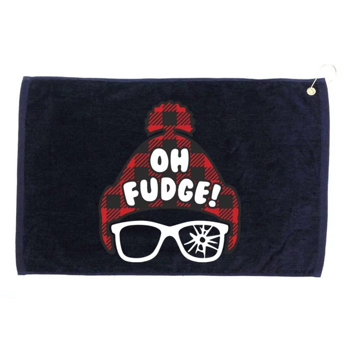 Oh Fudge Funny Christmas Grommeted Golf Towel