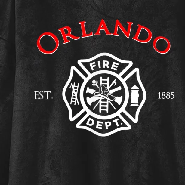 Orlando Florida Fire Rescue Department Firefighter Duty Hooded Wearable Blanket