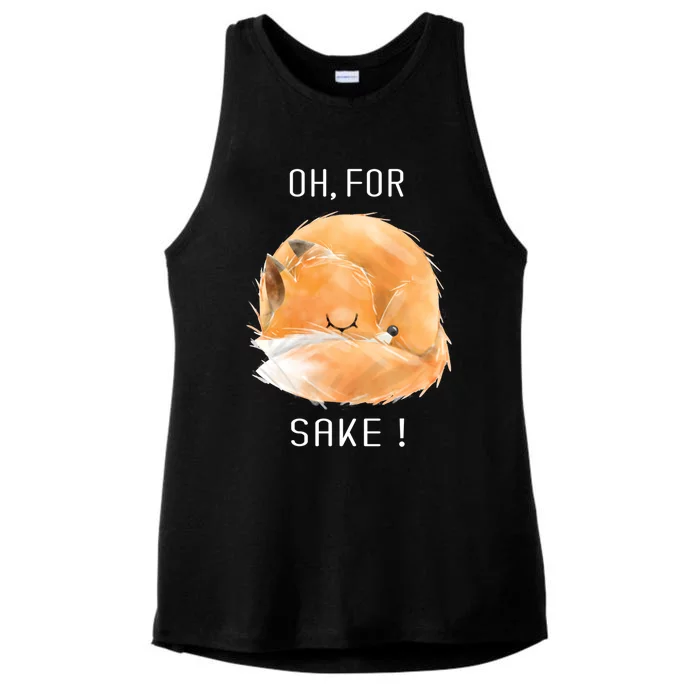 Oh For Fox Sake Cute And Funny Fox Animals Graphic Gift Ladies Tri-Blend Wicking Tank