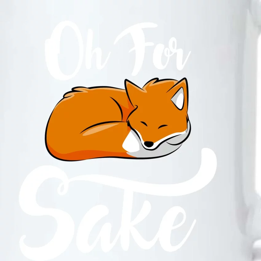 Oh For Fox Sake Cool Gift Black Color Changing Mug