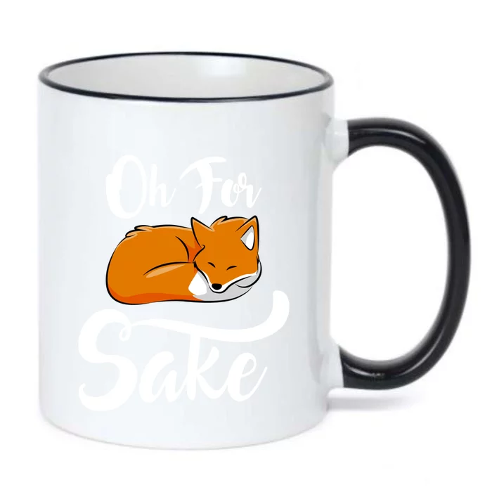 Oh For Fox Sake Cool Gift Black Color Changing Mug