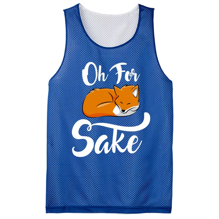 Oh For Fox Sake Cool Gift Mesh Reversible Basketball Jersey Tank