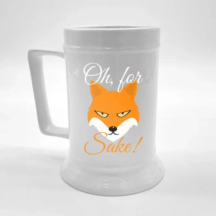 Oh For Fox Sake Design Gift Front & Back Beer Stein