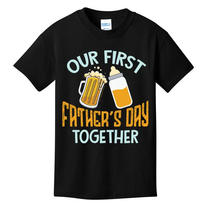 Our First Father's Day Together Dad And Son Daughter Kids T-Shirt