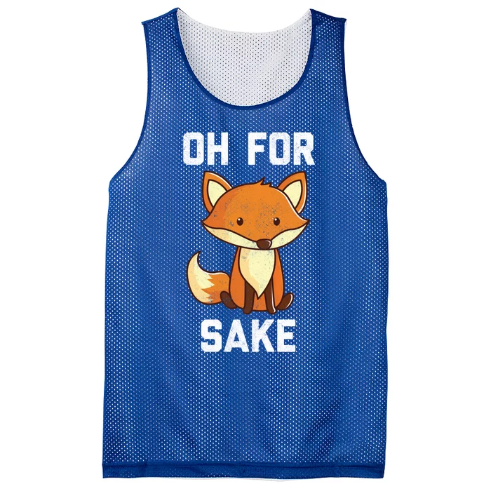 Oh For Fox Sake Gift Mesh Reversible Basketball Jersey Tank