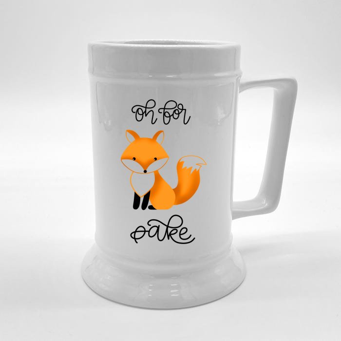 Oh For Fox Sake With Cute Fox Design Jla0022a Funny Gift Front & Back Beer Stein