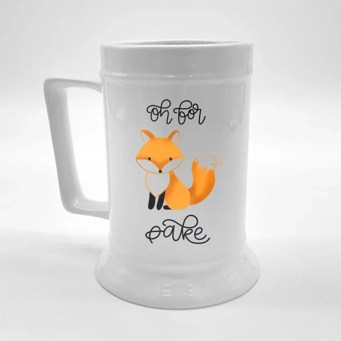 Oh For Fox Sake With Cute Fox Design Jla0022a Funny Gift Front & Back Beer Stein