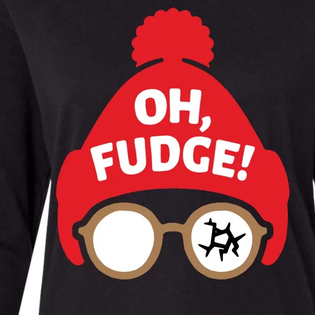 Oh Fudge Funny Christmas Saying Xmas Womens Cotton Relaxed Long Sleeve T-Shirt