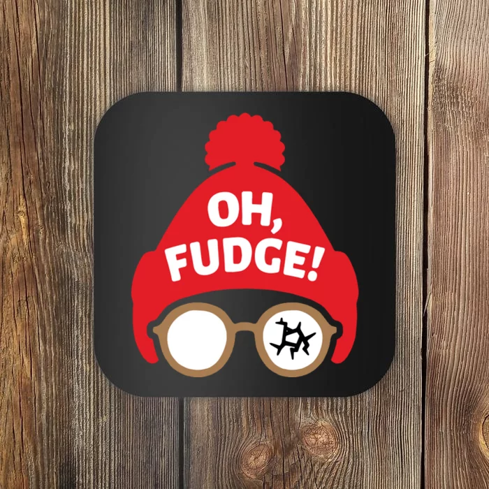 Oh Fudge Funny Christmas Saying Xmas Coaster