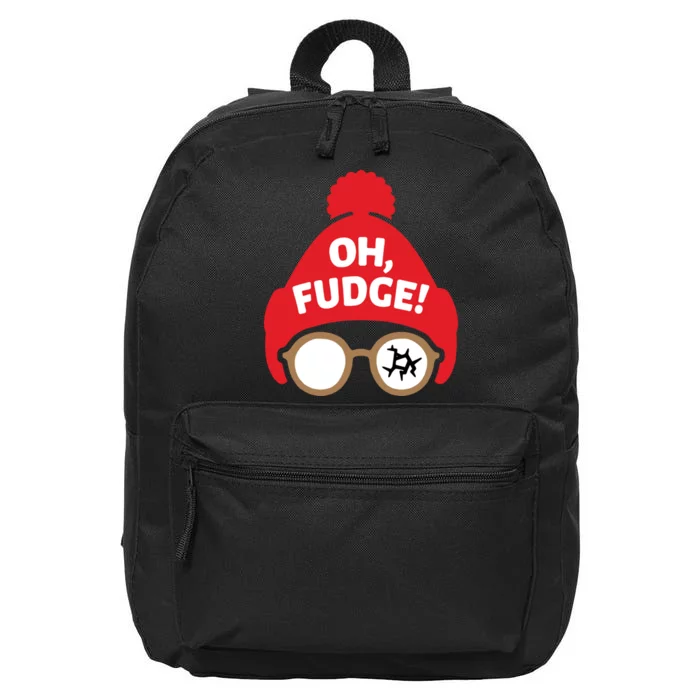 Oh Fudge Funny Christmas Saying Xmas 16 in Basic Backpack