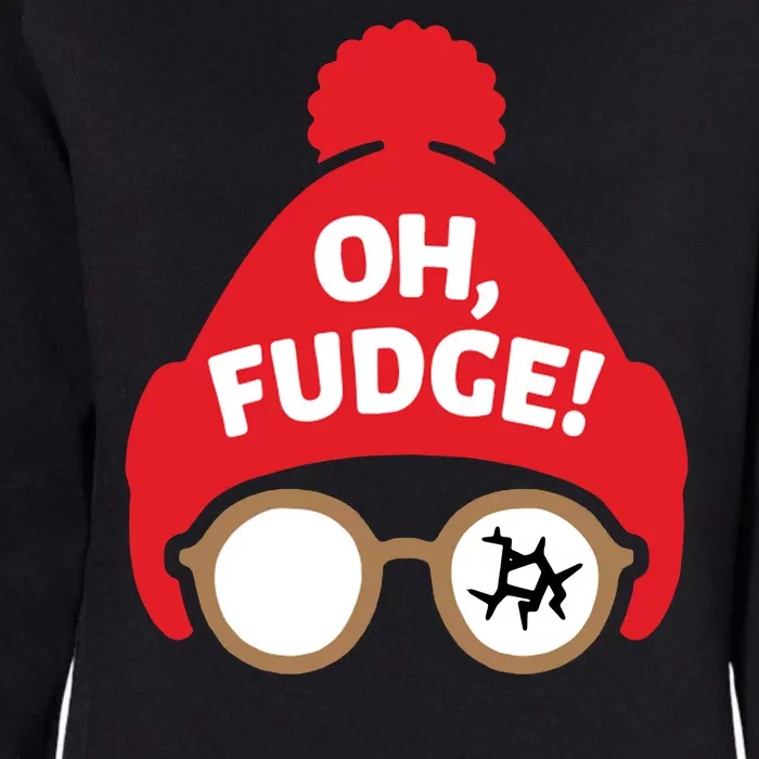 Oh Fudge Funny Christmas Saying Xmas Womens California Wash Sweatshirt